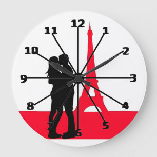 Eiffel Tower Large Clock