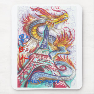 Eiffel Tower light Dragon and Hope Mouse Mat