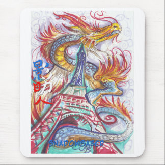 Eiffel Tower light Dragon and Hope Mouse Mat