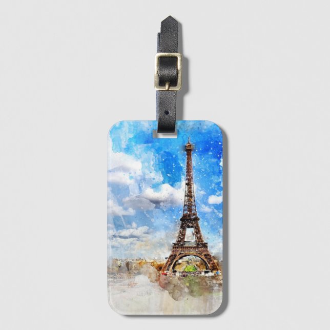 Eiffel Tower Luggage Tag (Front Vertical)