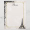 Eiffel Tower Menu Vintage French Style