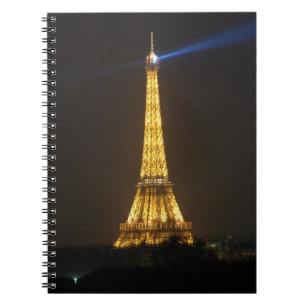 Eiffel Tower night Notebook