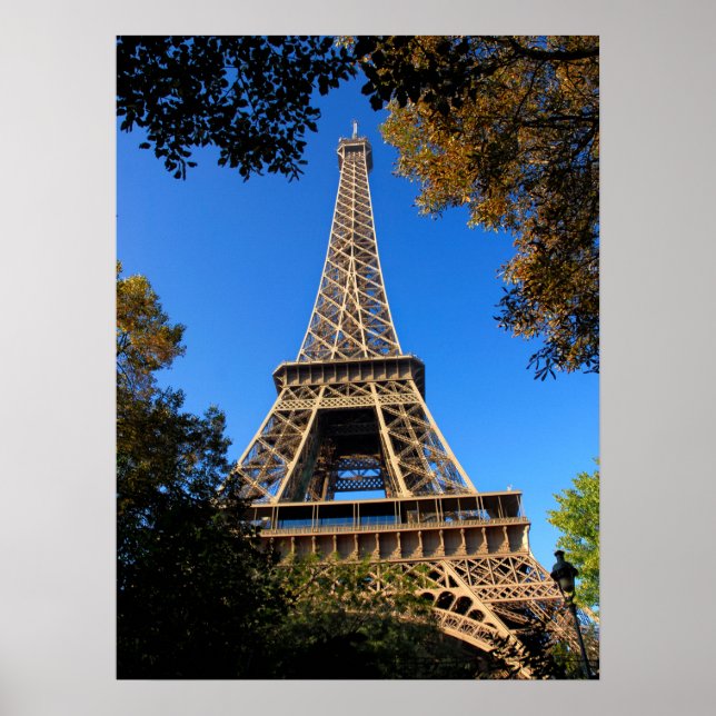 Eiffel tower of Paris in France Holiday Postcard Poster (Front)