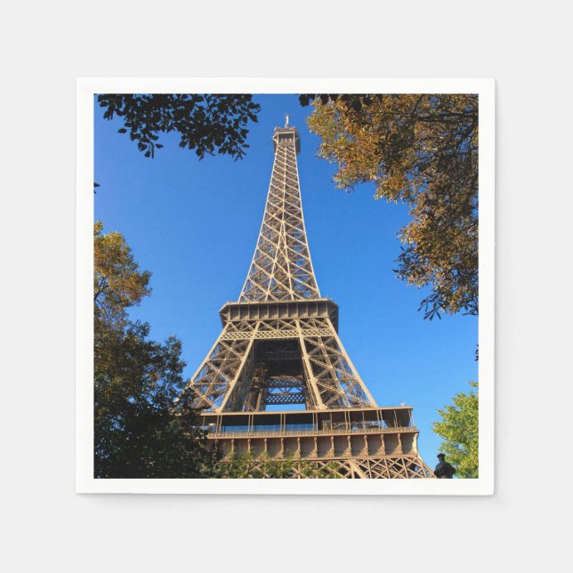 Eiffel tower of Paris in France Napkin (Front)