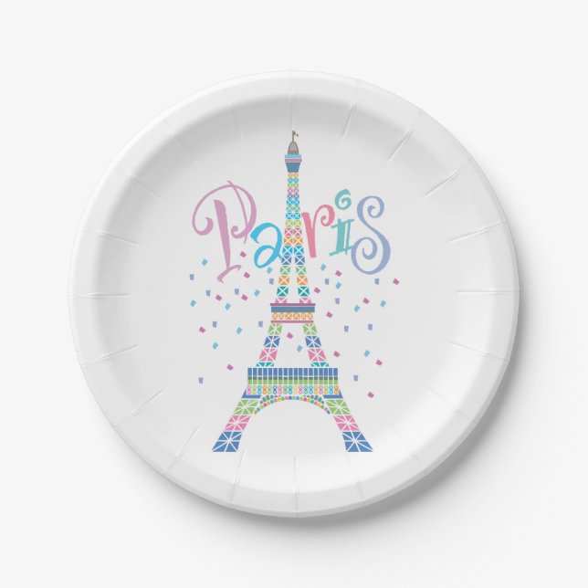 Eiffel Tower Paper Plates (Front)