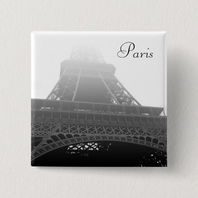 Eiffel tower Paris 15 Cm Square Badge (Front)