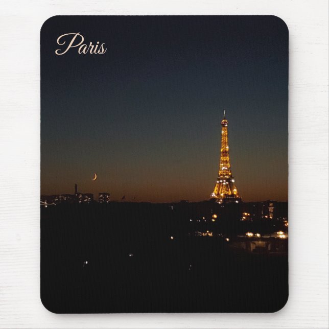 Eiffel Tower Paris at Sunset Mouse Mat (Front)