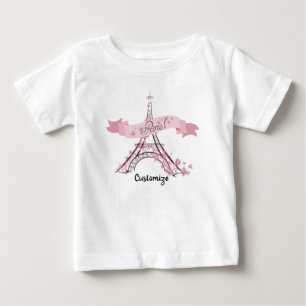 Eiffel Tower, Paris Baby Fine Jersey T-Shirt
