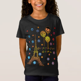 Eiffel Tower Paris Birthday Girl Gifts Souvenirs T-Shirt