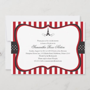 Eiffel Tower Paris Bridal Shower Invitation