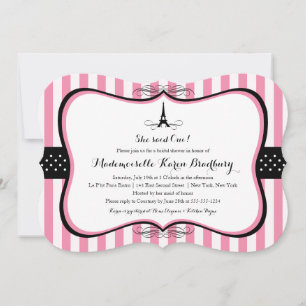 Eiffel Tower Paris Bridal Shower Invitation