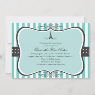 Eiffel Tower Paris Bridal Shower Invitation
