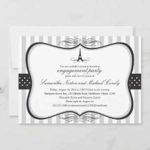 Eiffel Tower Paris Bridal Shower Invitation