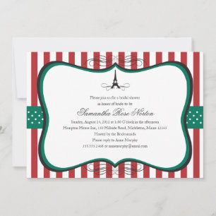 Eiffel Tower Paris Bridal Shower Invitation