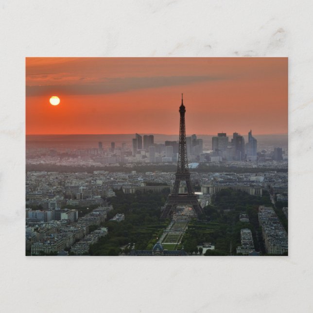 Eiffel Tower, Paris by Sunset Postcard (Front)