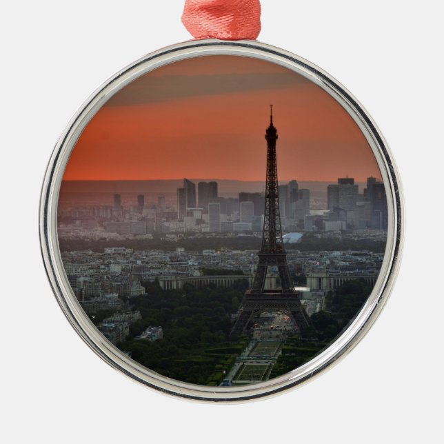 Eiffel Tower Paris Europe Travel Metal Tree Decoration (Front)