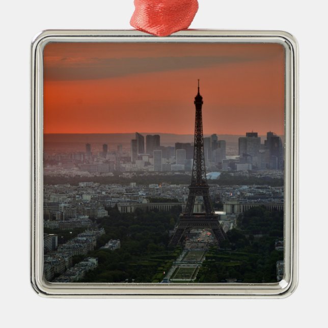 Eiffel Tower Paris Europe Travel Metal Tree Decoration (Front)