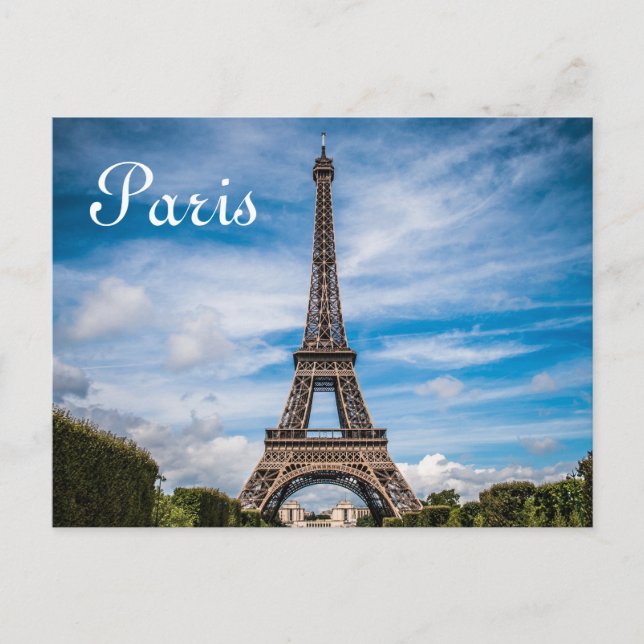 Eiffel Tower Paris Europe Travel Postcard (Front)