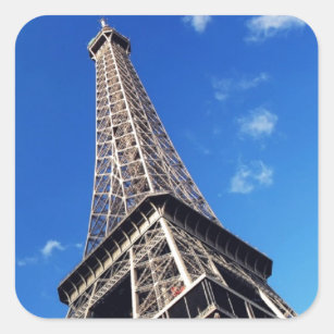 Eiffel Tower Paris Europe Travel Square Sticker