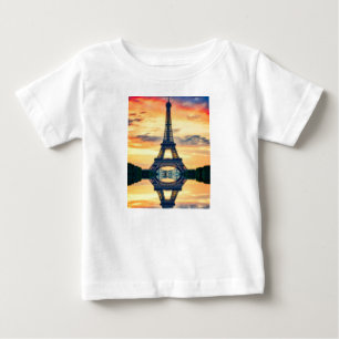 Eiffel Tower Paris Evening European Travel Baby T-Shirt