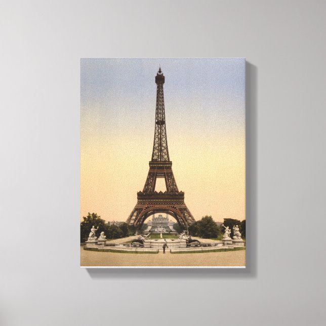 Eiffel Tower Paris, Exposition Universal 1900 Canvas Print (Front)