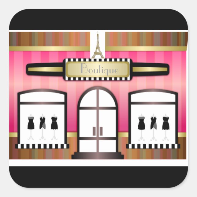 Eiffel Tower Paris Fashion Boutique French Sticker (Front)