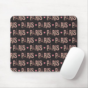 Eiffel Tower Paris Flowers French Capital Hearts Mouse Mat