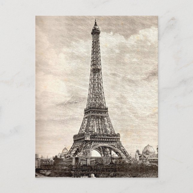 Eiffel Tower Paris France 1889 Postcard (Front)