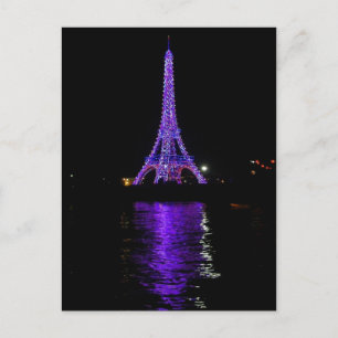 Eiffel Tower Paris France Art Lights Destiny Postcard