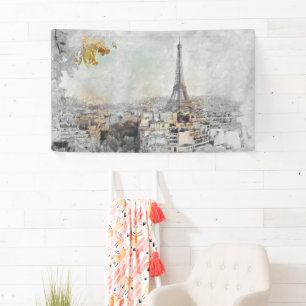 Eiffel Tower Paris France Banner – Elegant Paris
