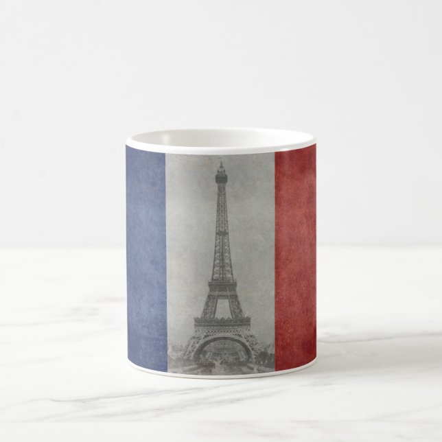Eiffel tower, Paris France Coffee Mug (Center)