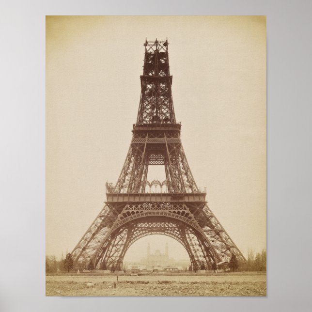 Eiffel Tower, Paris, France, Construction Poster (Front)