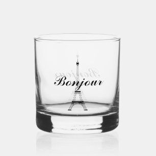 Eiffel Tower Paris France Design Whiskey Glass