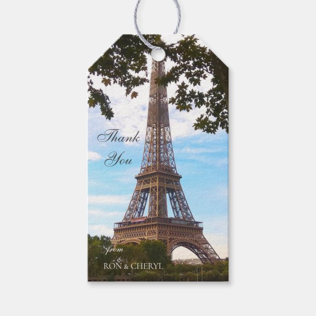 Eiffel Tower Paris France Gift Tags (Front)