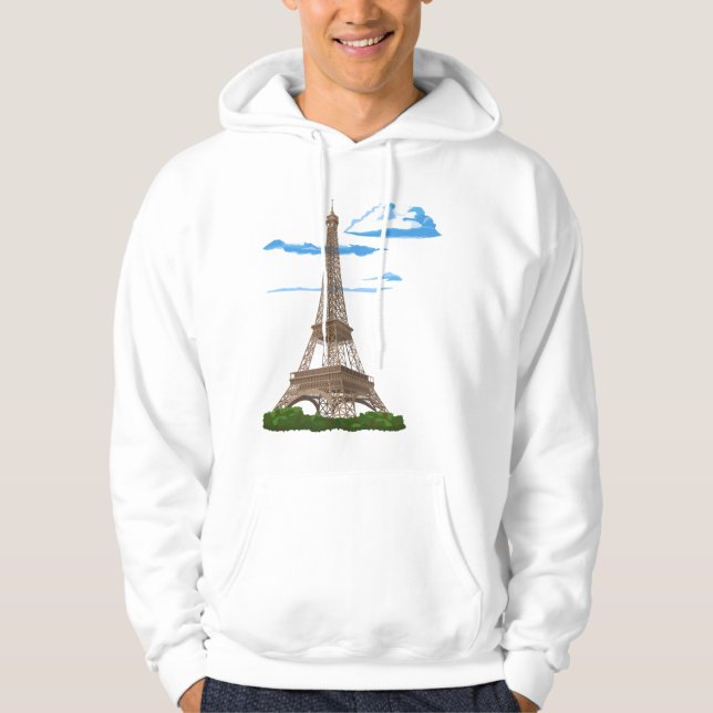 Eiffel Tower Paris France Hoodie (Front)