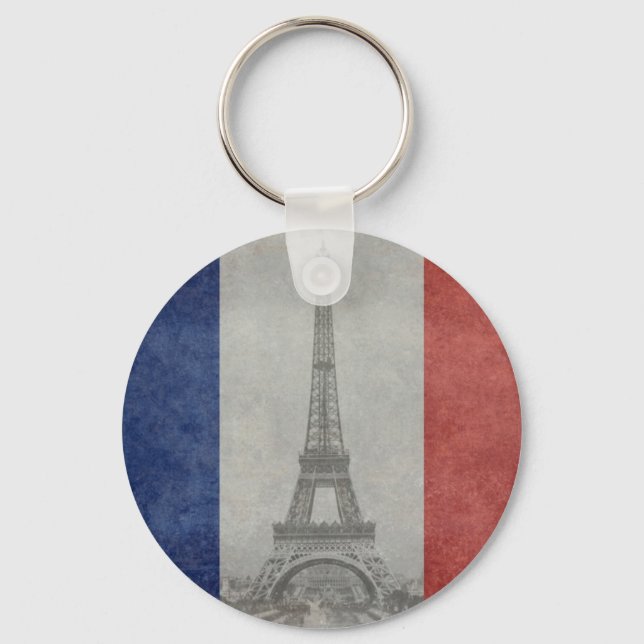 Eiffel tower, Paris France Key Ring (Front)