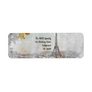 Eiffel Tower Paris France Label – Customisable