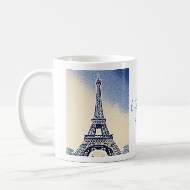 Eiffel Tower Paris France Landmark Coffee Mug (Left)