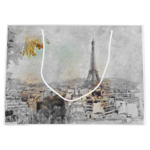 Eiffel Tower. Paris, France Large Gift Bag