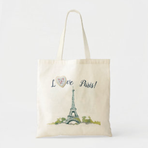 Eiffel Tower Paris France  Love Paris Pen and Ink Tote Bag