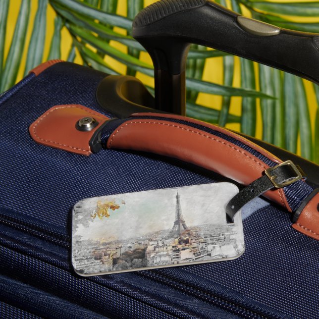 Eiffel Tower. Paris, France  Luggage Tag (Front Insitu 3)