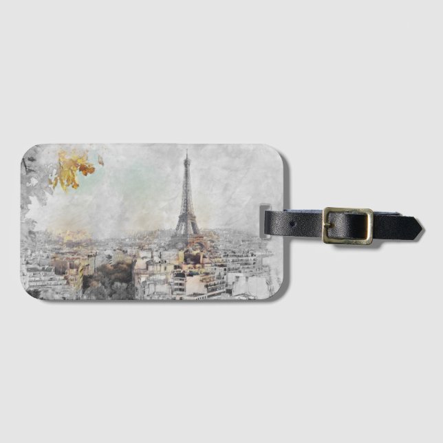 Eiffel Tower. Paris, France  Luggage Tag (Front Horizontal)