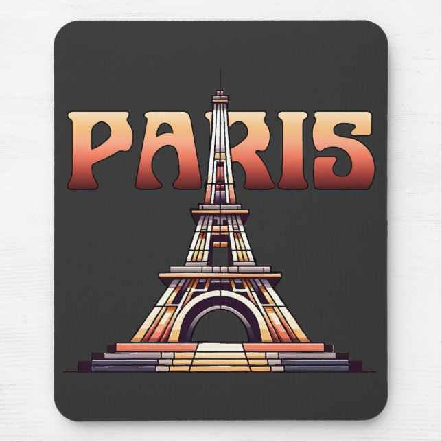 Eiffel Tower Paris France Mouse Mat (Front)