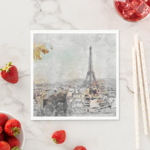 Eiffel Tower. Paris, France  Napkin