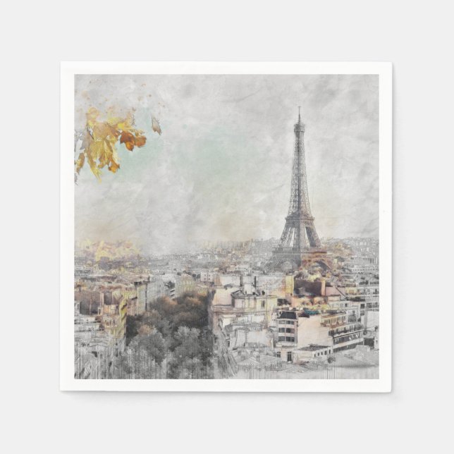 Eiffel Tower. Paris, France Napkin (Front)