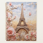 Eiffel Tower Paris France Pink Floral Planner<br><div class="desc">Eiffel Tower Paris France Pink Floral Planners features a stylish modern 3D design with the Eiffel Tower in Paris accented with pink flowers. Perfect as a gift for family and friends for birthday,  Christmas,  holidays and more or for mum for Mother's Day. Designed by Evco Studio www.zazzle.com/store/evcostudio</div>