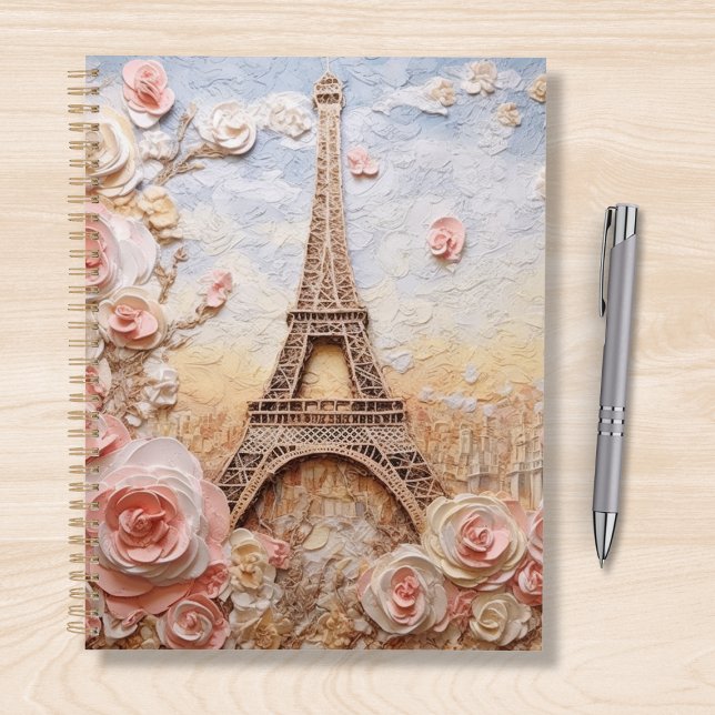Eiffel Tower Paris France Pink Floral Planner (Creator Uploaded)