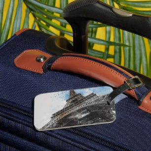 Eiffel Tower, Paris, France Postcard Luggage Tag
