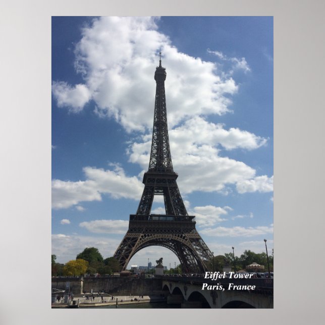 Eiffel Tower Paris France  Poster (Front)