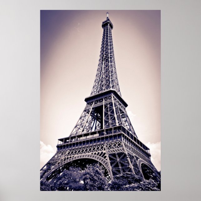 Eiffel tower, Paris, France Poster (Front)
